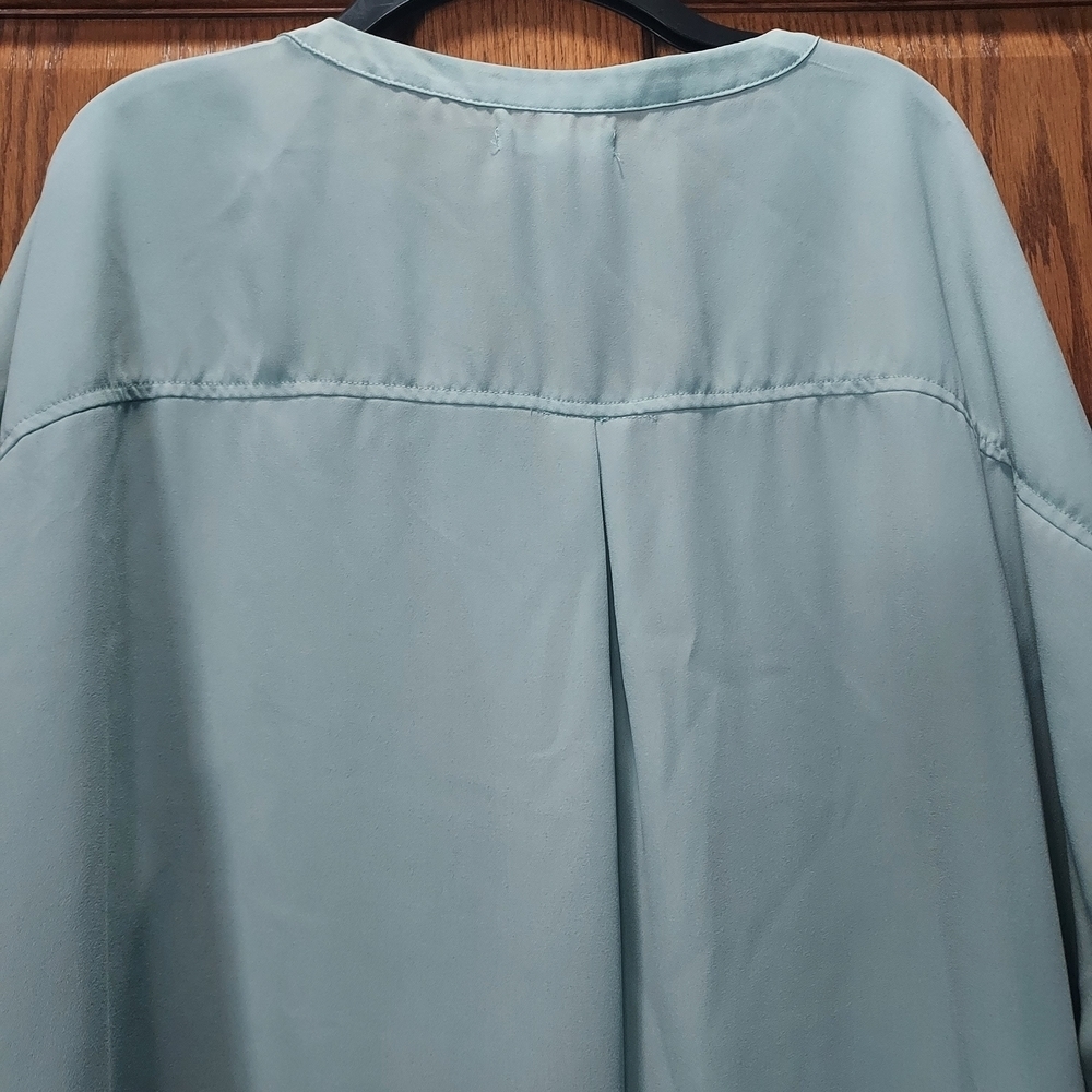 Maurices Teal V-Neck Blouse - Picture 2 of 3